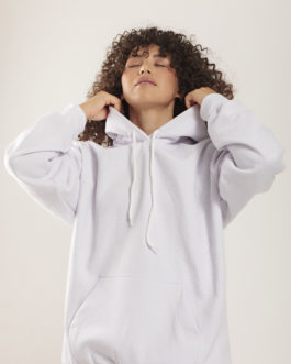 Pull oversized- Stay Busy – Blanc